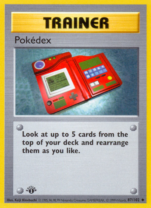 Pokedex (87/102) (Shadowless) [Base Set 1st Edition] | Exor Games Truro