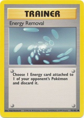 Energy Removal (92/102) [Base Set Unlimited] | Exor Games Truro