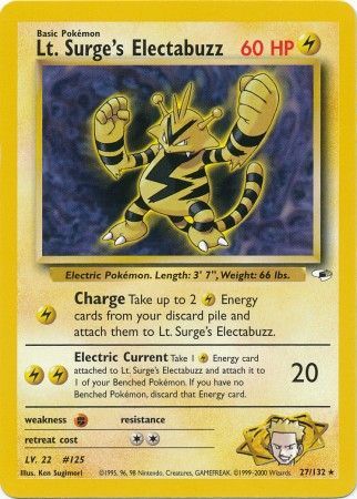 Lt. Surge's Electabuzz (27/132) [Gym Heroes Unlimited] | Exor Games Truro