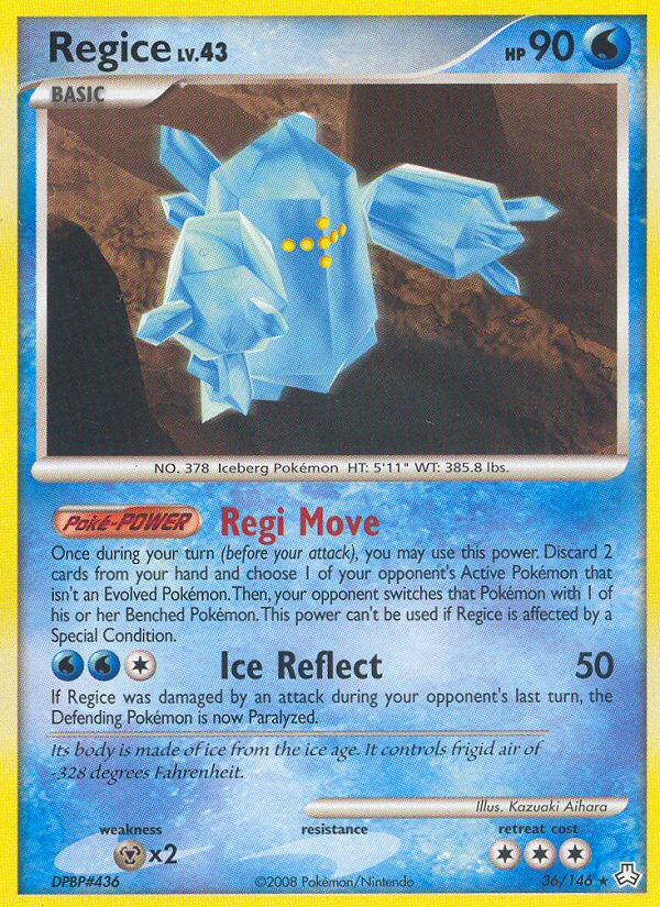 Regice (36/146) [Diamond & Pearl: Legends Awakened] | Exor Games Truro