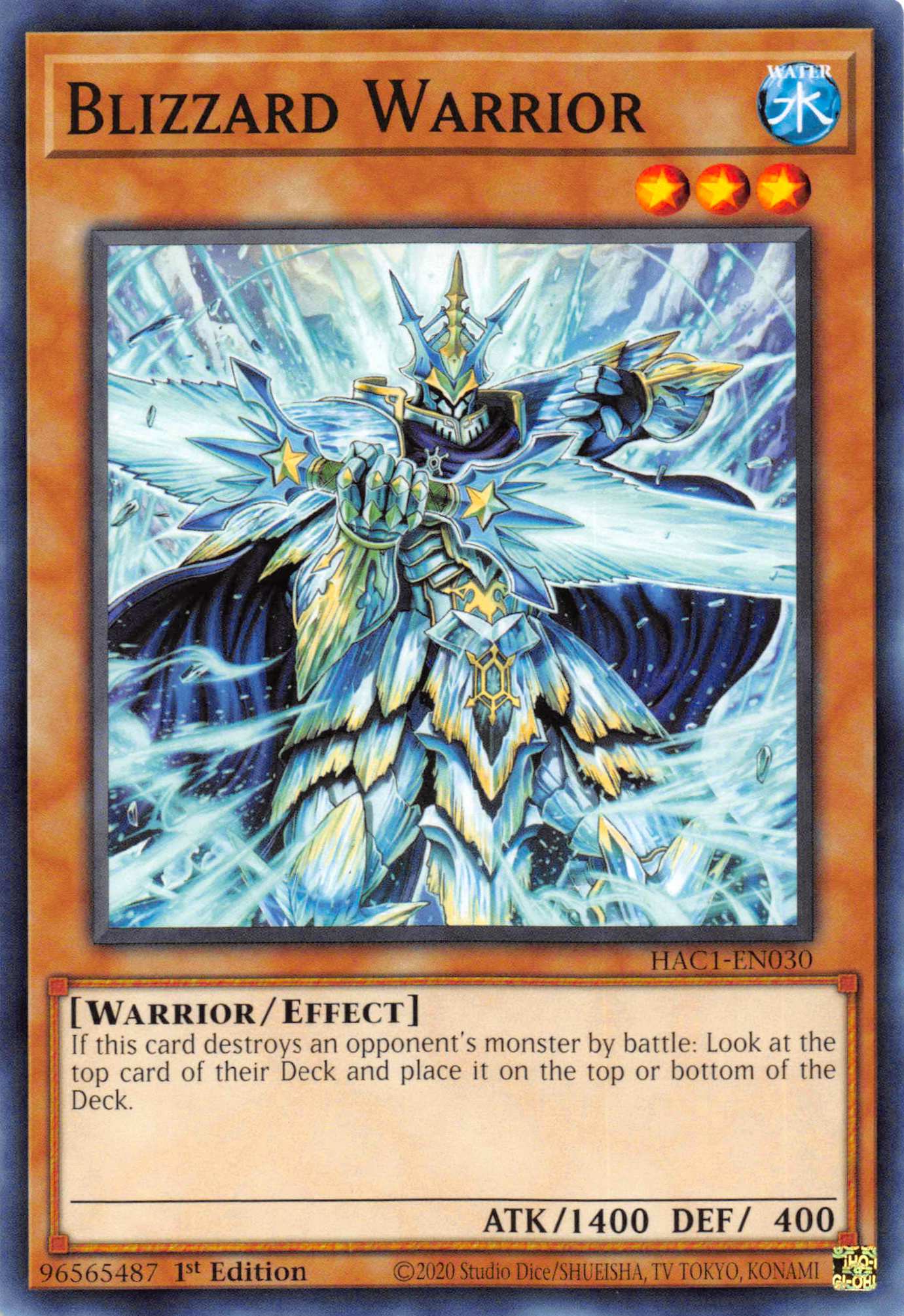 Blizzard Warrior (Duel Terminal) [HAC1-EN030] Parallel Rare | Exor Games Truro