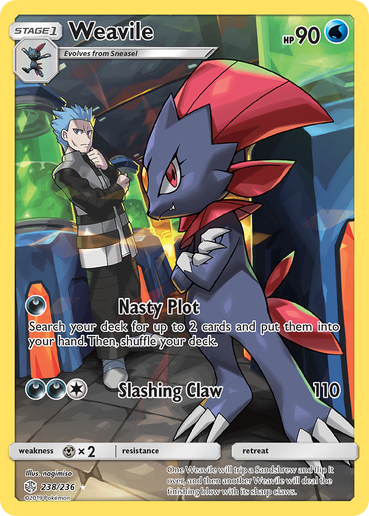 Weavile (238/236) [Sun & Moon: Cosmic Eclipse] | Exor Games Truro