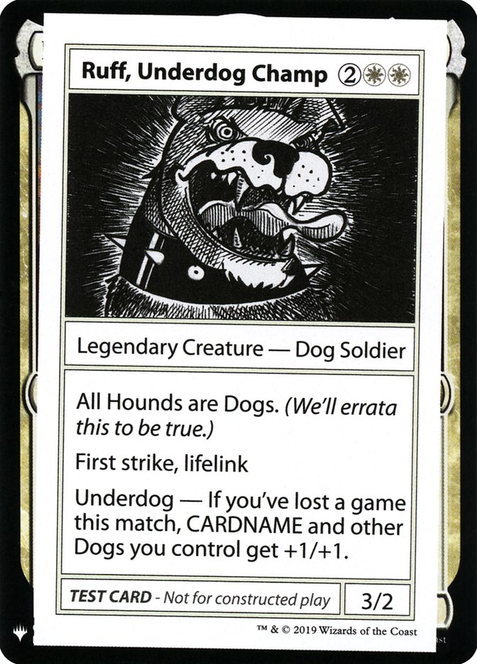 Ruff, Underdog Champ [Mystery Booster Playtest Cards] | Exor Games Truro