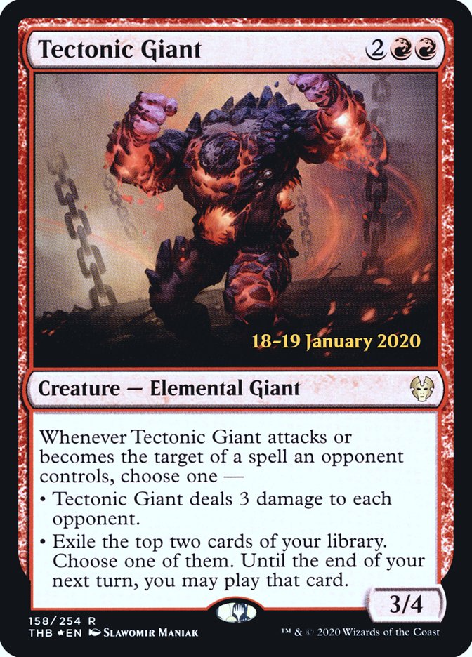 Tectonic Giant [Theros Beyond Death Prerelease Promos] | Exor Games Truro