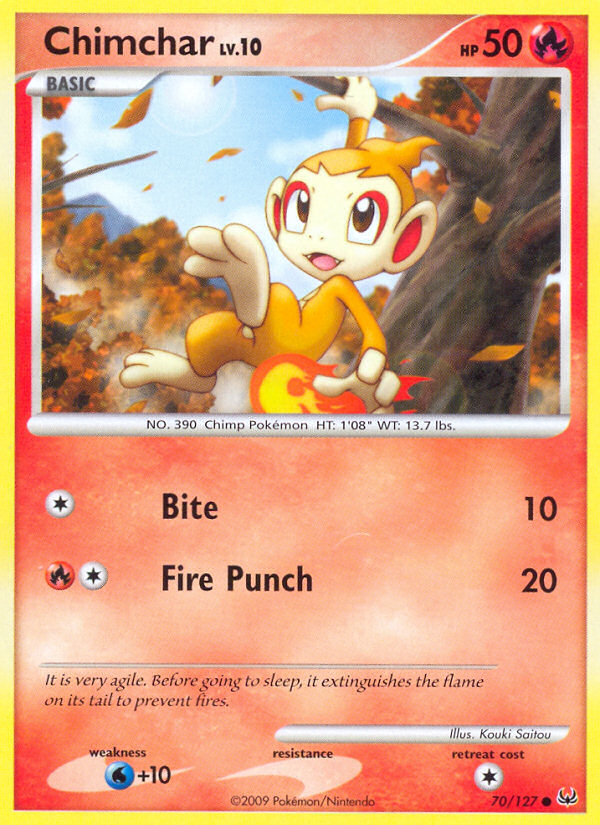 Chimchar (70/127) [Platinum: Base Set] | Exor Games Truro