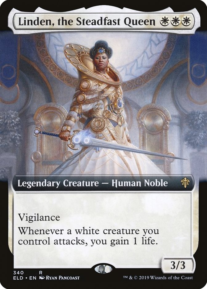 Linden, the Steadfast Queen (Extended Art) [Throne of Eldraine] | Exor Games Truro