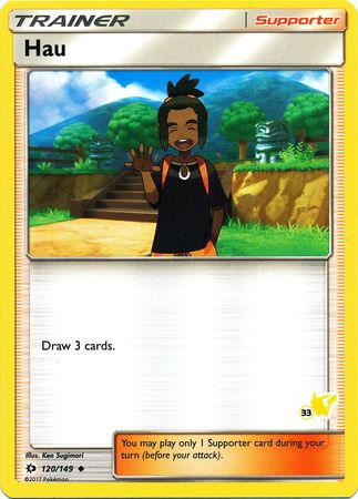 Hau (120/149) (Pikachu Stamp #33) [Battle Academy 2020] | Exor Games Truro