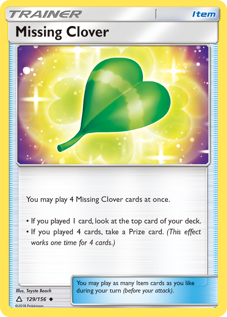 Missing Clover (129/156) [Sun & Moon: Ultra Prism] | Exor Games Truro