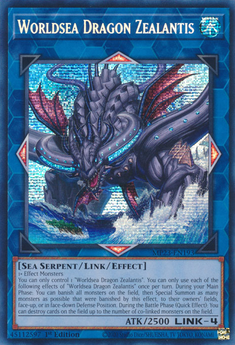 Worldsea Dragon Zealantis [MP23-EN193] Prismatic Secret Rare | Exor Games Truro