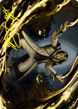 Leonin Lightscribe Art Card (Gold-Stamped Signature) [Strixhaven: School of Mages Art Series] | Exor Games Truro