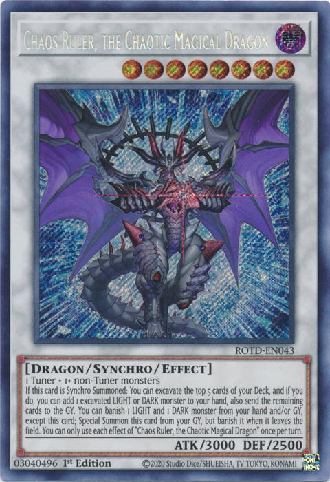 Chaos Ruler, the Chaotic Magical Dragon [ROTD-EN043] Secret Rare | Exor Games Truro