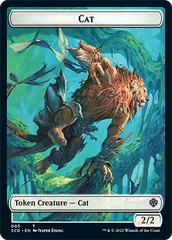 Saproling // Cat Double-Sided Token [Starter Commander Decks] | Exor Games Truro