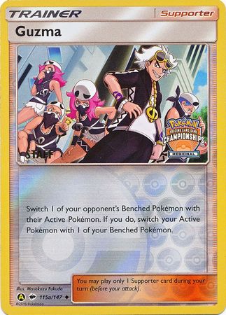 Guzma (115a/147) (Regional Championship Promo Staff) [Sun & Moon: Burning Shadows] | Exor Games Truro