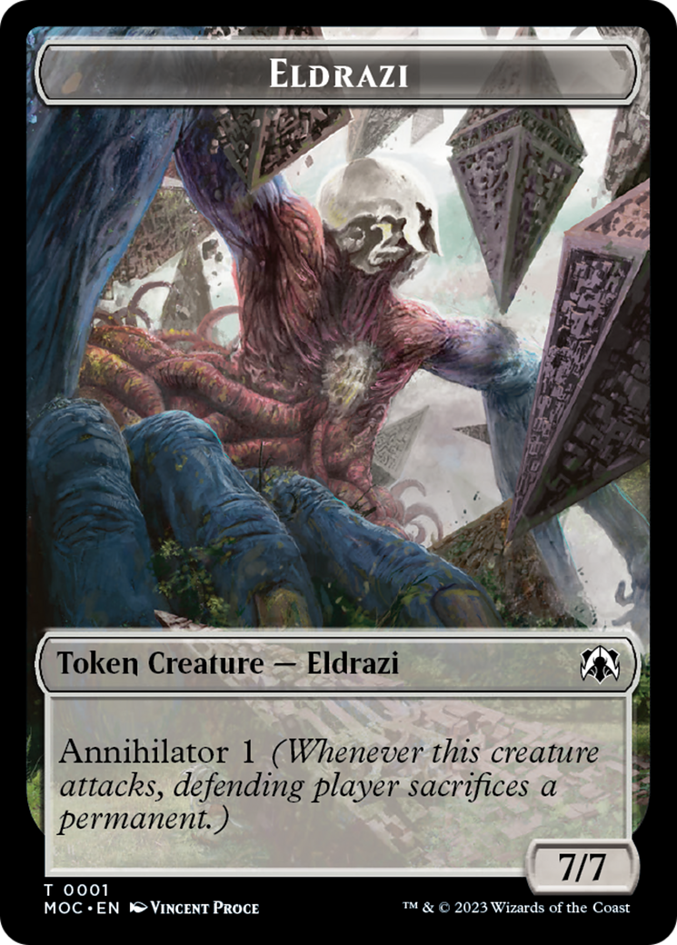 Eldrazi // Angel (4) Double-Sided Token [March of the Machine Commander Tokens] | Exor Games Truro