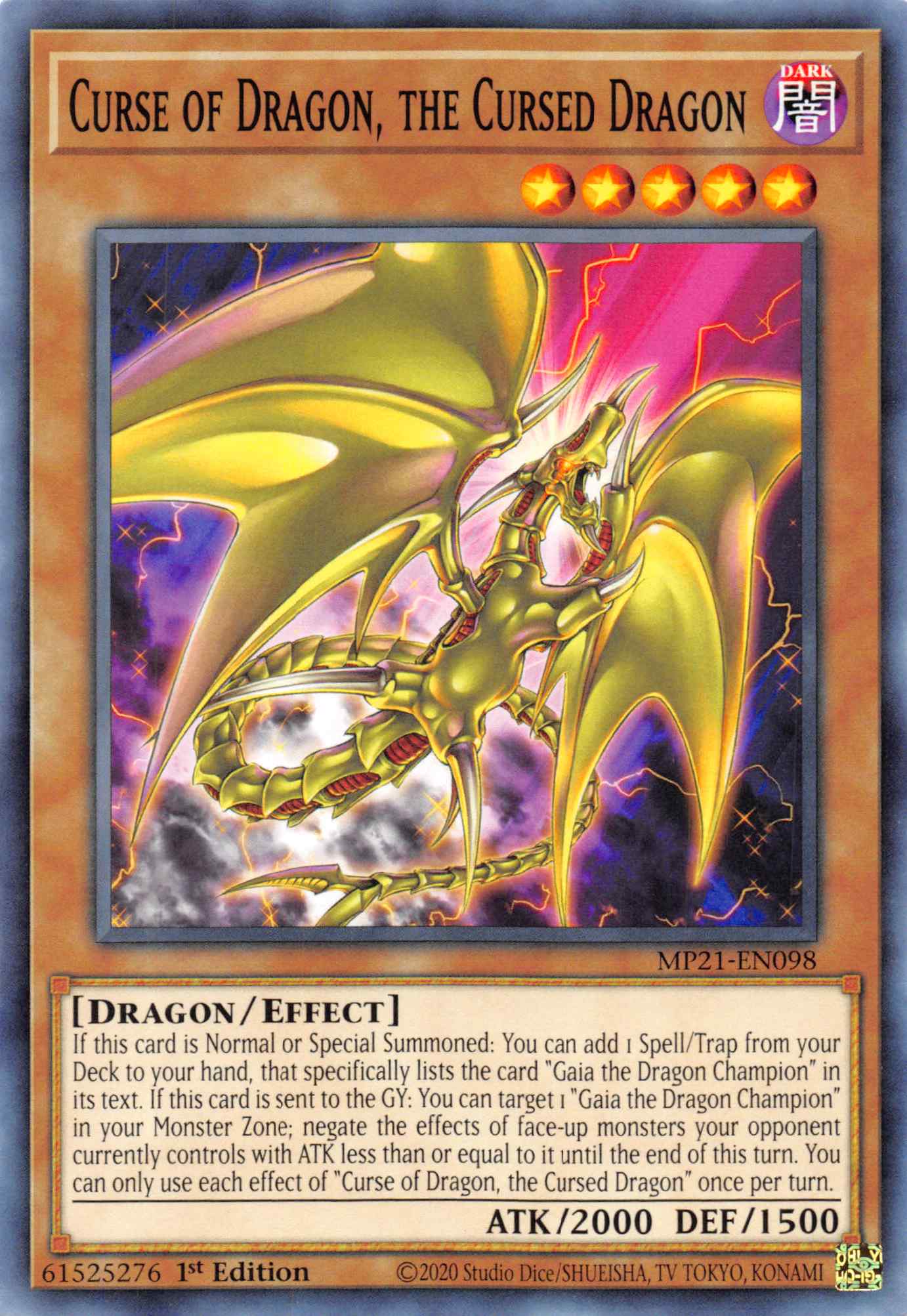 Curse of Dragon, the Cursed Dragon [MP21-EN098] Common | Exor Games Truro