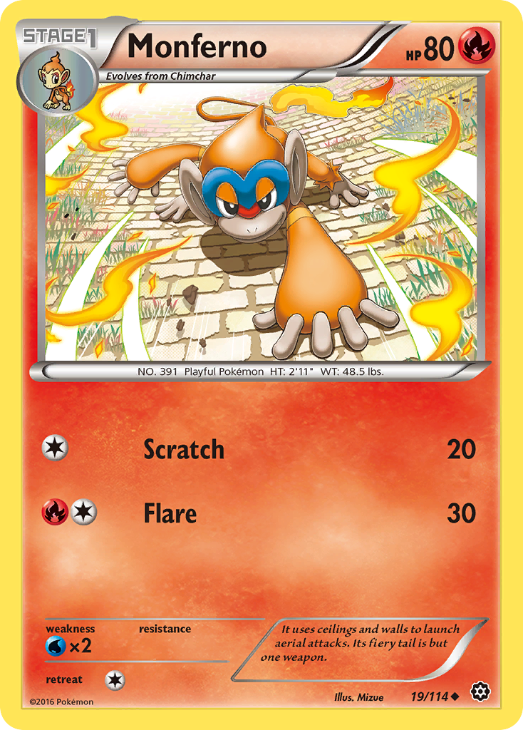 Monferno (19/114) [XY: Steam Siege] | Exor Games Truro