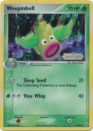 Weepinbell (47/92) (Stamped) [EX: Legend Maker] | Exor Games Truro