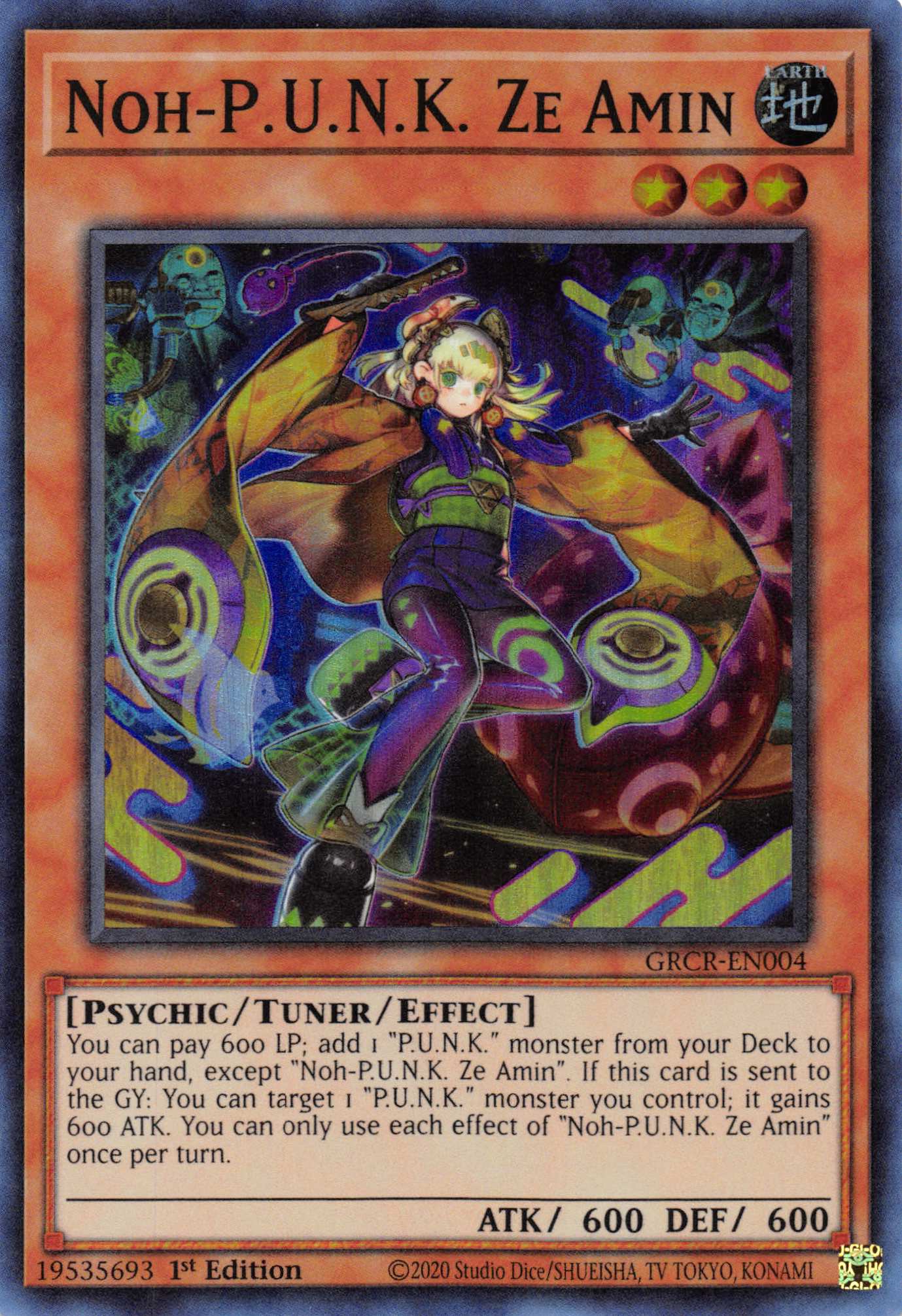 Noh-P.U.N.K. Ze Amin [GRCR-EN004] Super Rare | Exor Games Truro