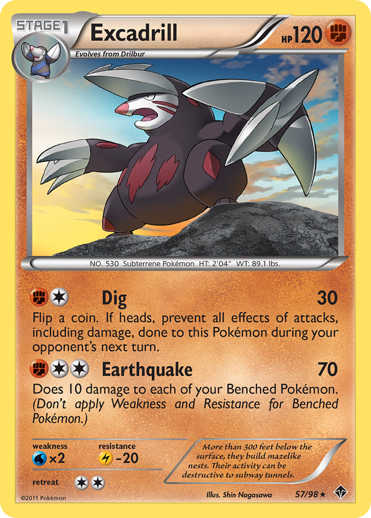 Excadrill (57/98) [Black & White: Emerging Powers] | Exor Games Truro