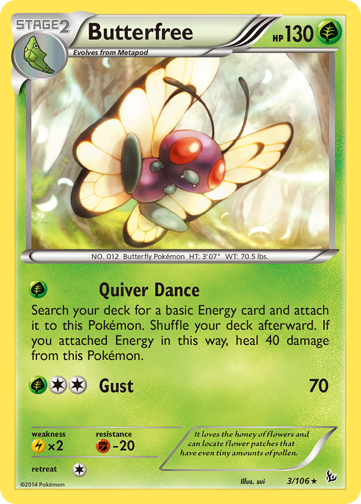 Butterfree (3/106) [XY: Flashfire] | Exor Games Truro