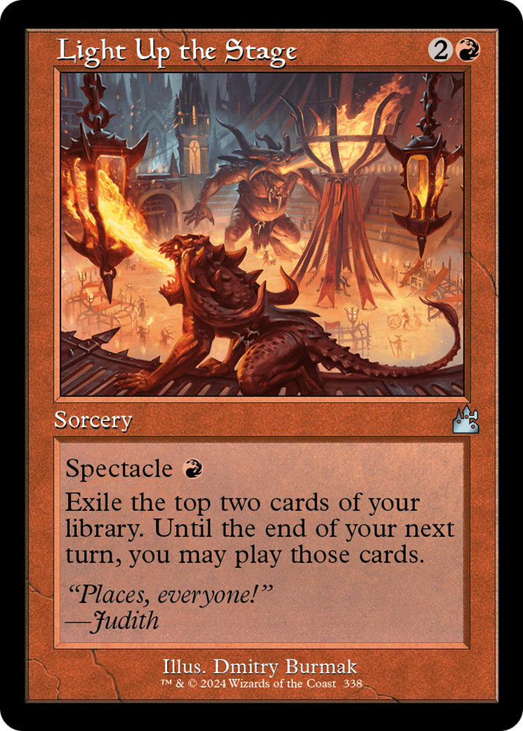 Light Up the Stage (Retro Frame) [Ravnica Remastered] | Exor Games Truro