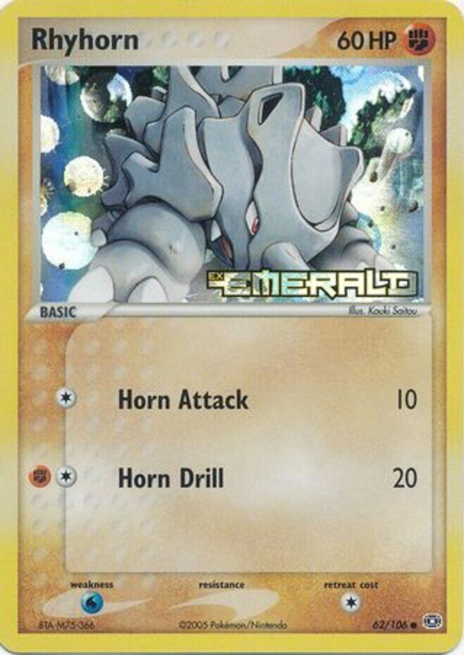 Rhyhorn (62/106) (Stamped) [EX: Emerald] | Exor Games Truro
