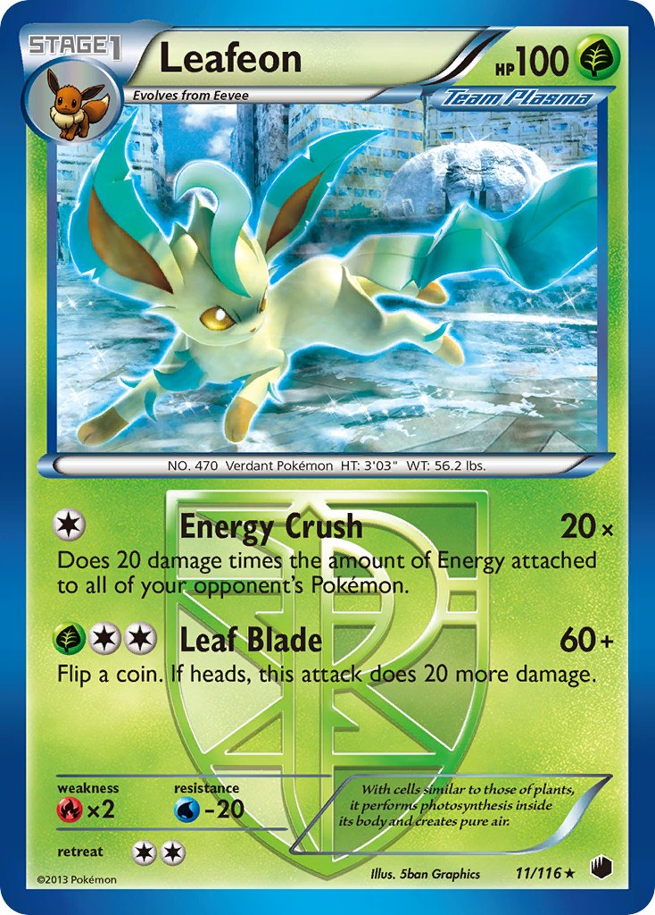 Leafeon (11/116) (Theme Deck Exclusive) [Black & White: Plasma Freeze] | Exor Games Truro