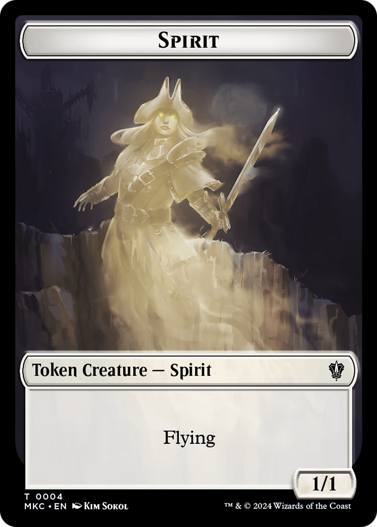 Spirit // Phyrexian Germ Double-Sided Token [Murders at Karlov Manor Commander Tokens] | Exor Games Truro