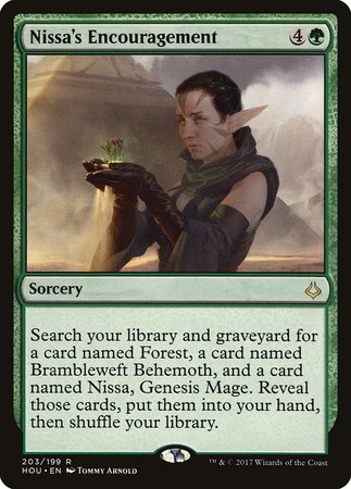 Nissa's Encouragement [Hour of Devastation] | Exor Games Truro