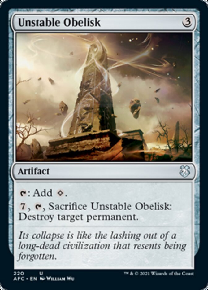 Unstable Obelisk [Dungeons & Dragons: Adventures in the Forgotten Realms Commander] | Exor Games Truro