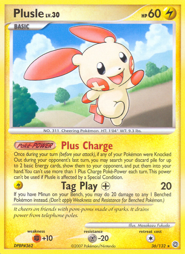 Plusle (36/132) [Diamond & Pearl: Secret Wonders] | Exor Games Truro