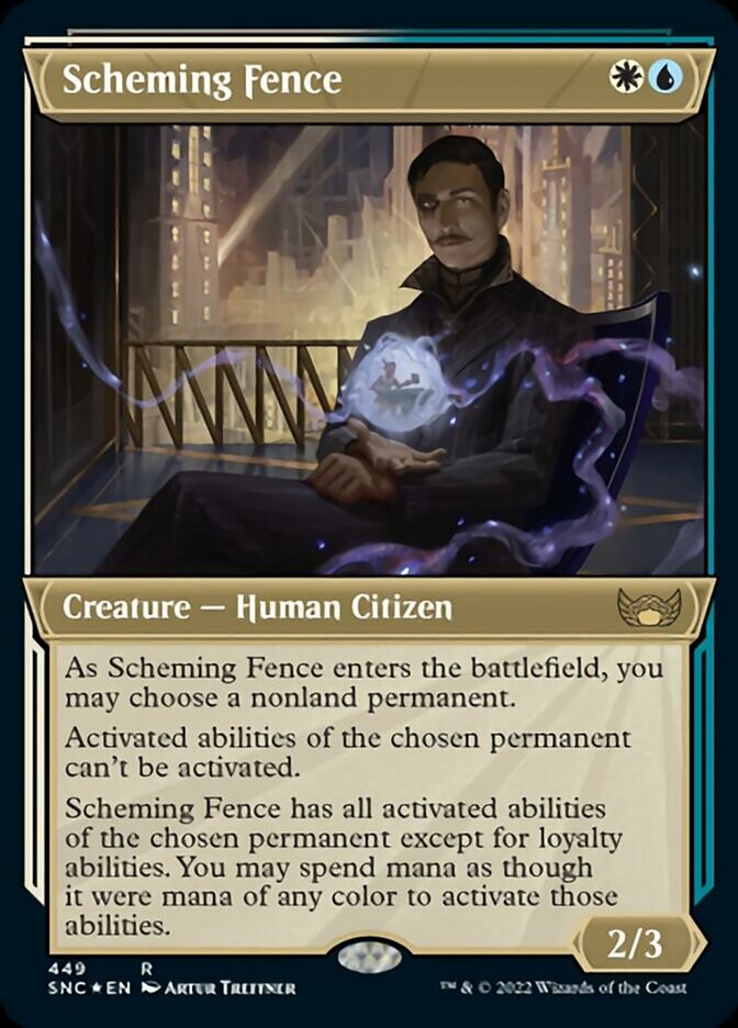 Scheming Fence (Showcase Art Deco Foil Etched) [Streets of New Capenna] | Exor Games Truro