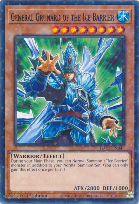 General Grunard of the Ice Barrier (Duel Terminal) [HAC1-EN042] Common | Exor Games Truro