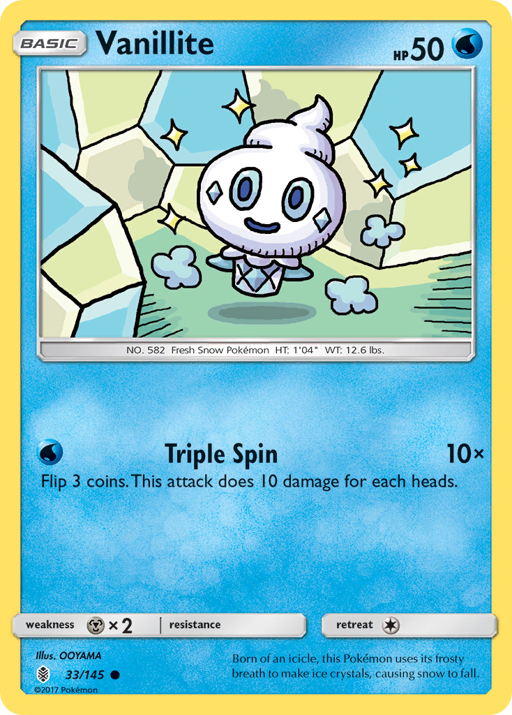 Vanillite (33/145) [Sun & Moon: Guardians Rising] | Exor Games Truro