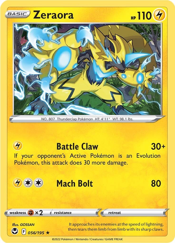 Zeraora (056/195) [Sword & Shield: Silver Tempest] | Exor Games Truro