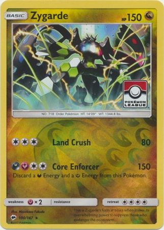 Zygarde (100/147) (League Promo) [Sun & Moon: Burning Shadows] | Exor Games Truro