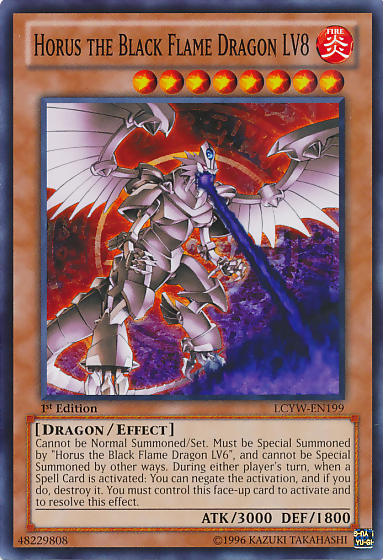 Horus the Black Flame Dragon LV8 [LCYW-EN199] Common | Exor Games Truro