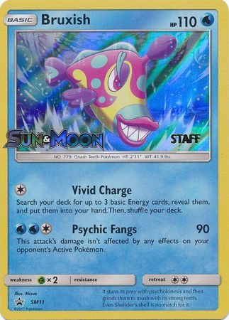 Bruxish (SM11) (Staff Prerelease Promo) [Sun & Moon: Black Star Promos] | Exor Games Truro