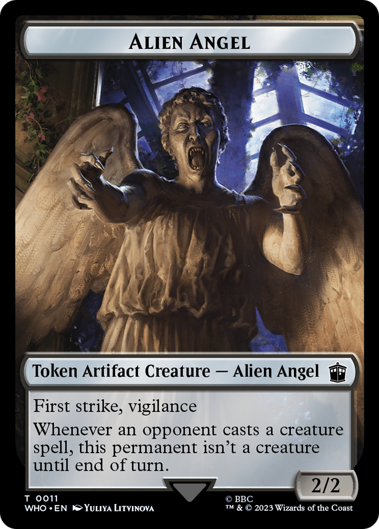 Alien Angel // Clue (0023) Double-Sided Token [Doctor Who Tokens] | Exor Games Truro