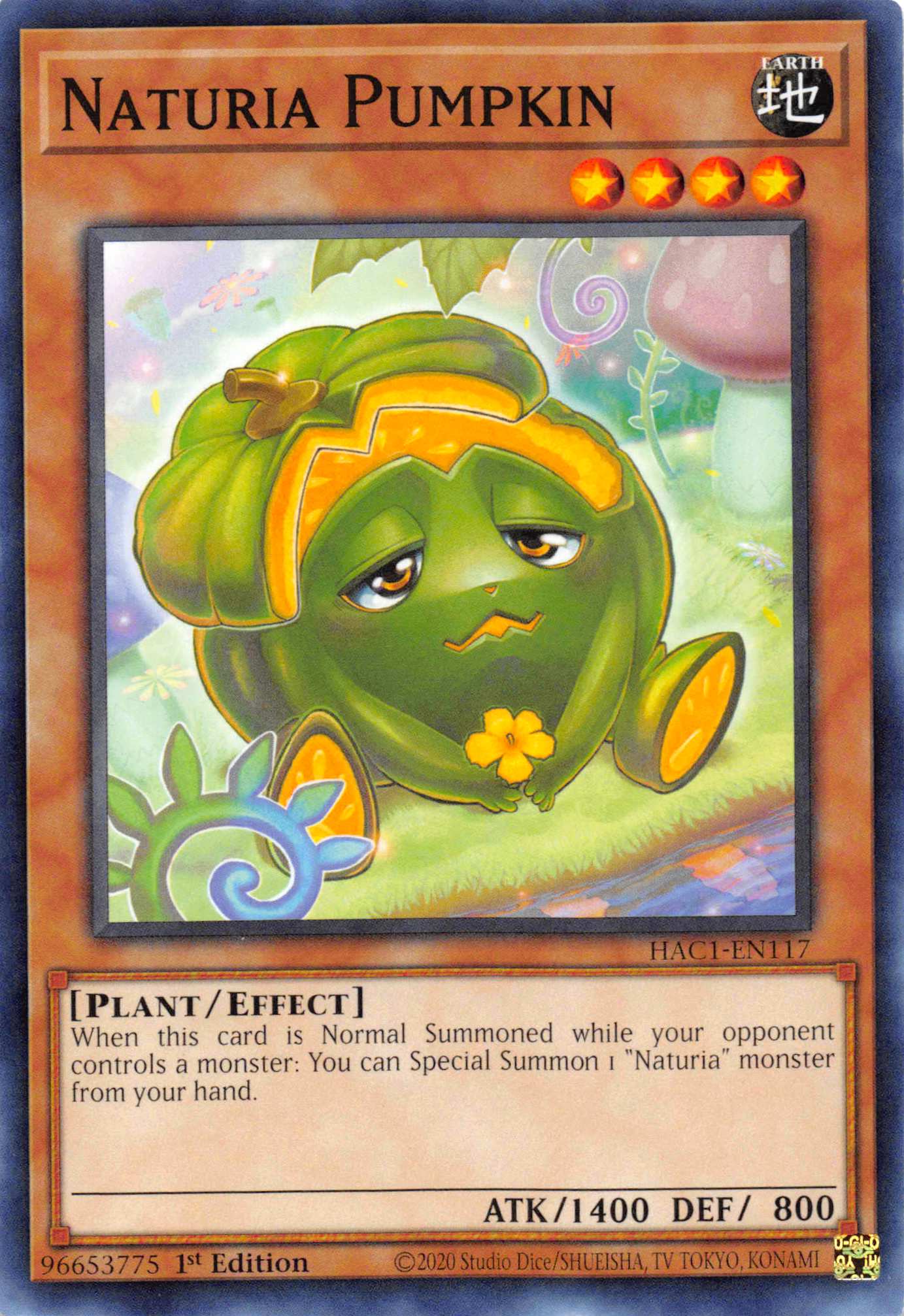 Naturia Pumpkin (Duel Terminal) [HAC1-EN117] Parallel Rare | Exor Games Truro