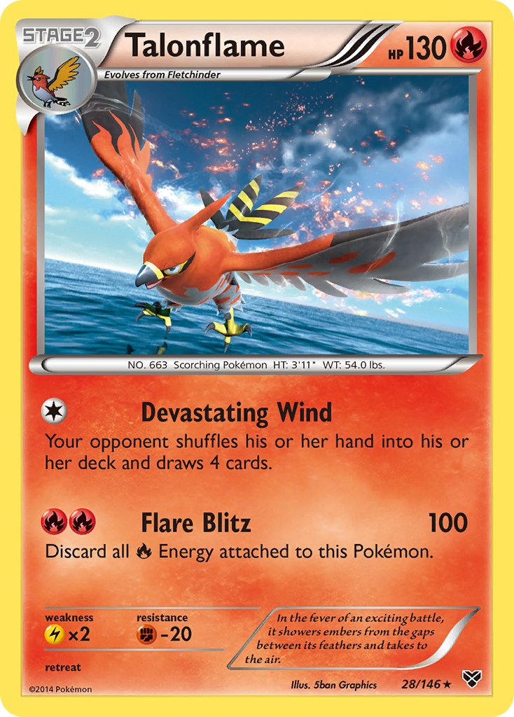 Talonflame (28/146) (Cosmos Holo) (Blister Exclusive) [XY: Base Set] | Exor Games Truro