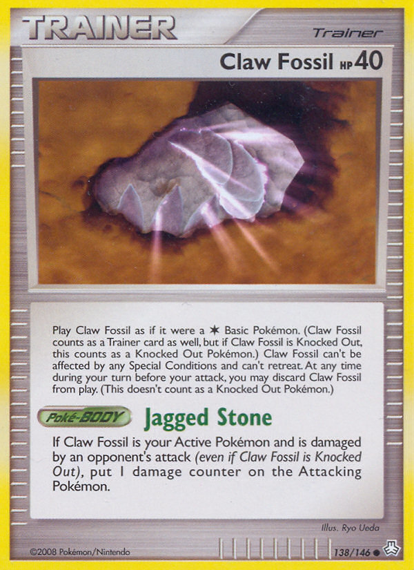 Claw Fossil (138/146) [Diamond & Pearl: Legends Awakened] | Exor Games Truro