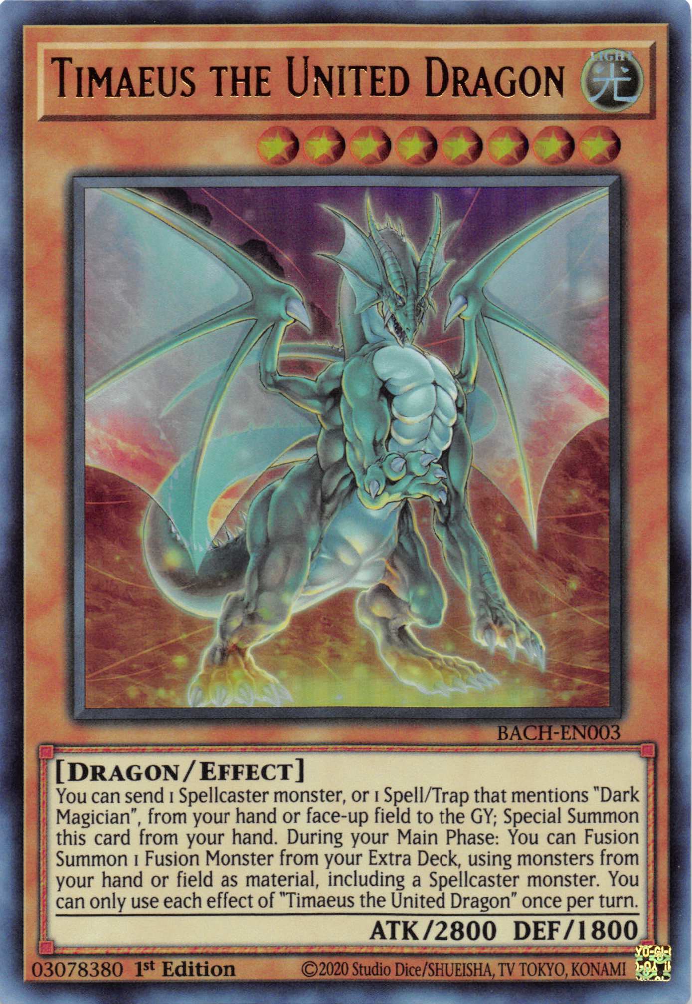 Timaeus the United Dragon [BACH-EN003] Ultra Rare | Exor Games Truro