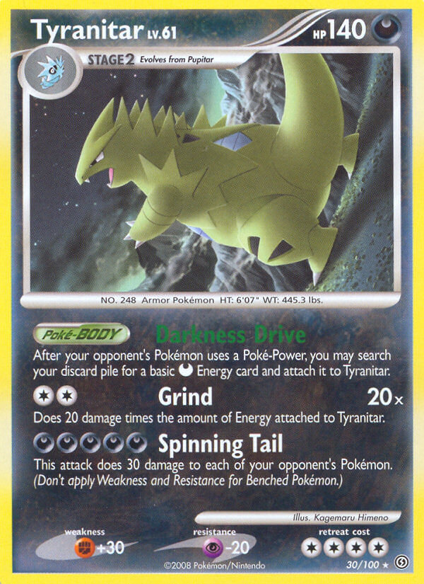 Tyranitar (30/100) (Theme Deck Exclusive) [Diamond & Pearl: Stormfront] | Exor Games Truro