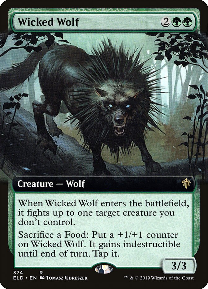 Wicked Wolf (Extended Art) [Throne of Eldraine] | Exor Games Truro