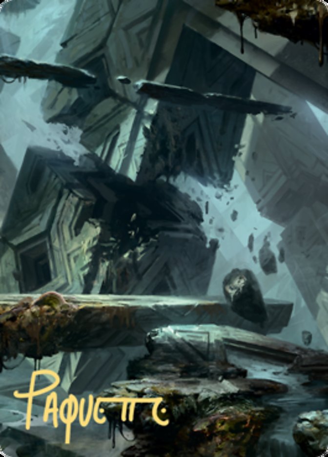 Swamp 3 Art Card (Gold-Stamped Signature) [Zendikar Rising Art Series] | Exor Games Truro