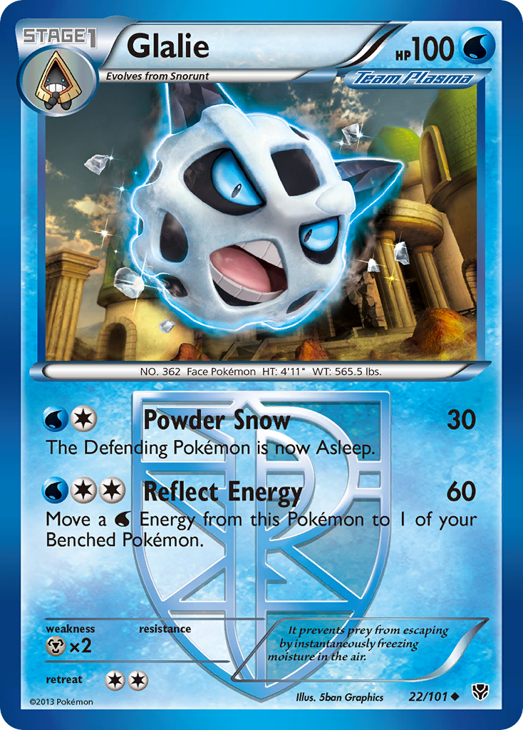 Glalie (22/101) [Black & White: Plasma Blast] | Exor Games Truro