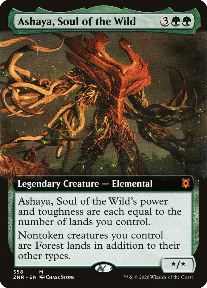 Ashaya, Soul of the Wild (Extended Art) [Zendikar Rising] | Exor Games Truro