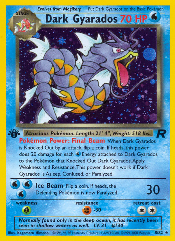 Dark Gyarados (8/82) [Team Rocket 1st Edition] | Exor Games Truro