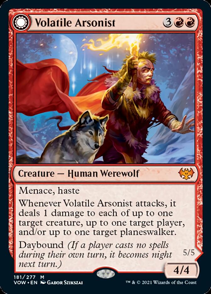 Volatile Arsonist // Dire-Strain Anarchist [Innistrad: Crimson Vow] | Exor Games Truro